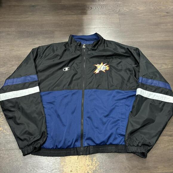 Vintage Philadelphia 76ers champion zip up windbreaker 90s L - Picture 2 of 8